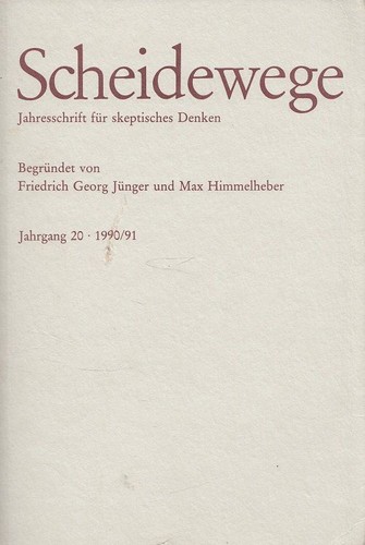 Scheidewege jahrgang - scheidewege, 20