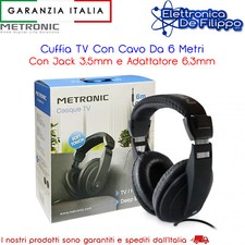 Cuffia TV Con Cavo Da 6 Metri
