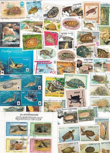100 francobolli diversi con