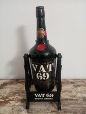 VAT69 bottiglia Magnum Piu Portabottiglia Originale Anni 60 La Bottiglia È Vuota