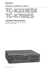 Sony TC-K700ES Tape Deck