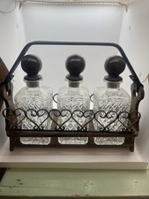 Tris Bottiglie Porta Liquori