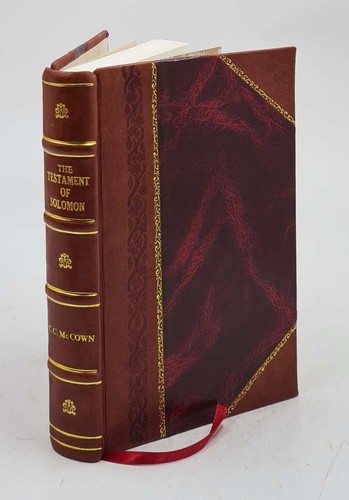 The testament solomon 1922 - the,