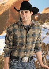 Style: 36S1779-PR FLANNEL PLAID - MENS LS SNAP; CAMICIA FLANELLA; ULTIME