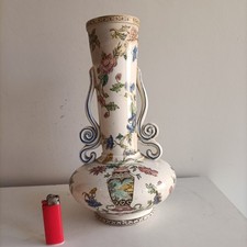 IMPORTANTE VASO GIUSEPPE BESIO MONDOVÌ  800 - CM 28 - DIFETTI, RESTAURI CERAMICA