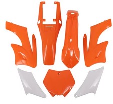Kit Plastiche Carene Complete X Pit Bike Crf 50 4T 125 Arancio / Bianco +sella