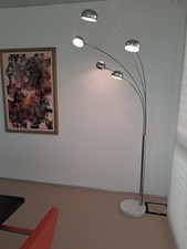 Lampada base marmo di Carrara  a 5 steli Vintage