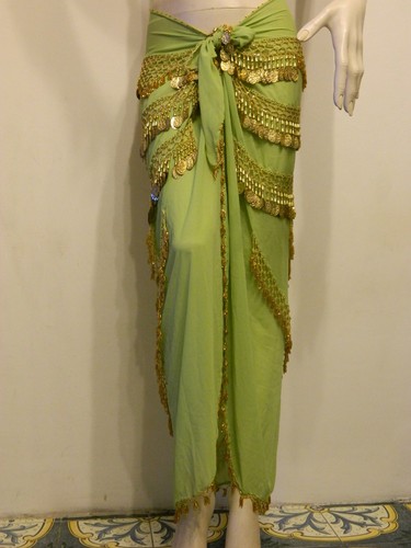 Gonna pareo verde danza del - verde,