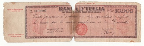 10000 lire titolo provvisorio - 10000,