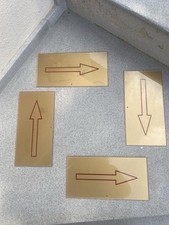 ?4 Frecce Insegna Tabella Vintage Modernariato Targa Epoca Anni 70 80 Uscita