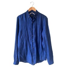 ZARA Camicia Uomo Blu Navy
