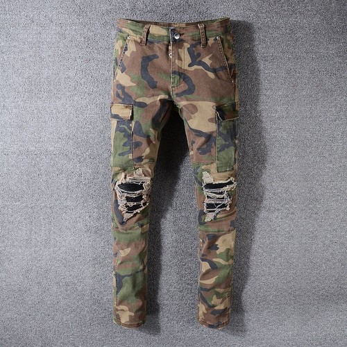 Jeans uomo slim mimetico