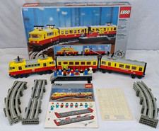 Lego® 7740 Inter-City Passenger Train con istruzioni, adesivi e scatola originale intarsiata