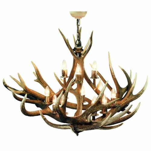 Lampadario con vere - corna, di