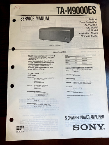 Sony n9000es tan9000es - sony,