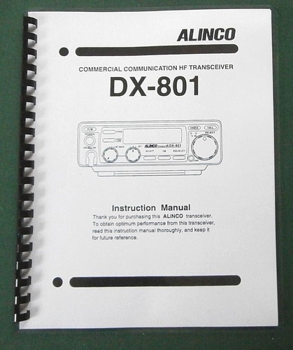Alinco 801 manuale di - dx-801,