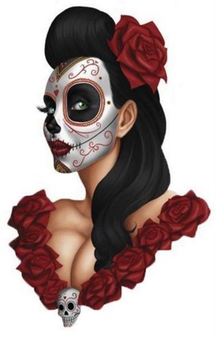 Adesivo pin girl maschera - pin,