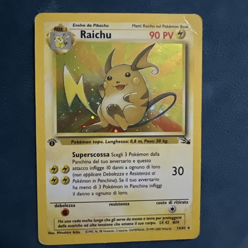 Carta pokémon raichu holo - pokémon,