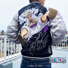 Karakuri Tamashii x ONE PIECE Ruffy Nika Giacca di Raso Sukajan Reversibile