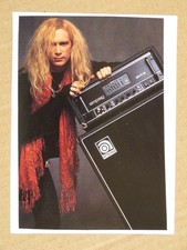 g/ biglietto di auguri fatto a mano con tema musicale BILLY SHEEHAN / AMPEG SVT