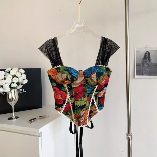 Corsetto top donna jacquard - corsetto,
