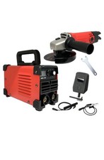 Kit Mini Saldatrice inverter 400A + Flex Smerigliatrice Angolare 115mm 1000W 