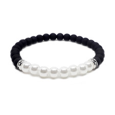 Bracciale con zirconi - bracciale, perle