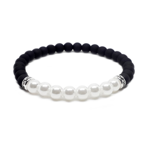 Bracciale con zirconi perle - con,