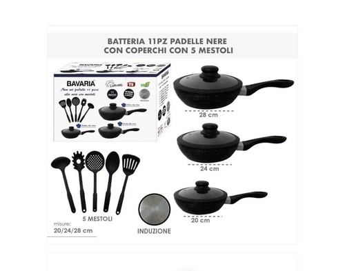 Set padelle alte nere - padelle,