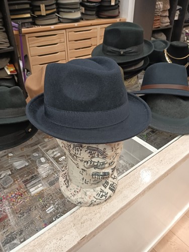 Cappello blu scuro sinatra - cappello,