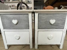 Comodini Shabby Chic Bianco
