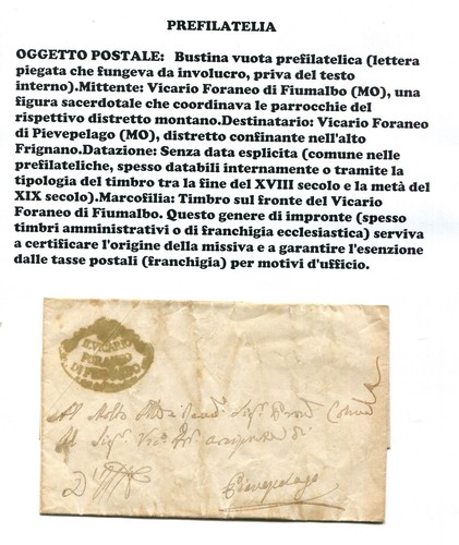 Pre22 lettera prefilatelica - -,