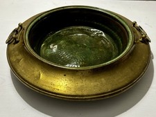 ANTICO BRACIERE IN OTTONE E RAME CON MANIGLIE-DIAMETRO CM. 42 - RARO