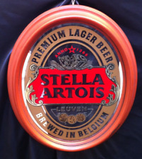 BIRRA STELLA ARTOIS INSEGNA QUADRO PUBBLICITARIO SPECCHIO ARREDO BAR  RISTORANTE