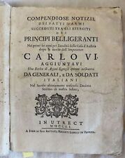 COMPENDIOSE NOTIZIE DEI FATTI D'ARMI GUERRA DI SUCCESSIONE D'AUSTRIA AUSTRIA 751