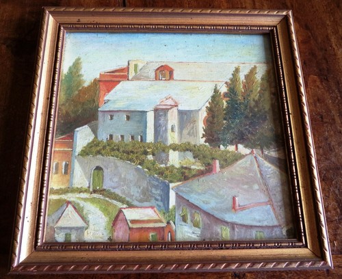 Quadro olio tavola - olio, su
