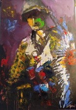 olio su tela 100x70 firmato