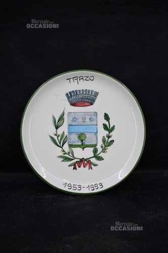 Piatto ceramica dipinto tarzo - piatto,
