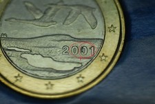 Finlandia 1 euro 2001 errore di conio.