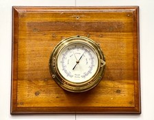 Barometro marino vintage HANSEATIC HAMBURG - strumento nautico tedesco raro r...