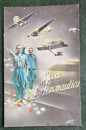 Cartolina aviazione viva - cartolina,