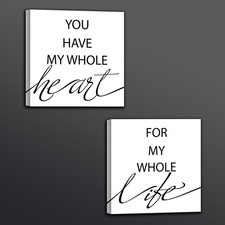 Coppia quadri moderni love con