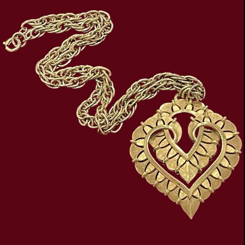 Collana corona trifari cuore - collana,