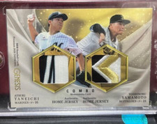 Maglia doppia Yoshinobu Yamamoto /10 BBM GENESIS 2020 Big Patch COMBO MLB Dodgers