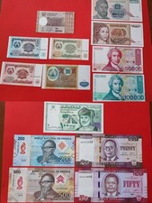 Lotto collezione 14 banconote Angola Croazia Liberia Jugoslavia e altre tutteFds