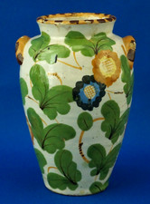 Ulisse CANTAGALLI Albarello vaso farmacia fiori ceramica Firenze 1800 - 1900 XIX