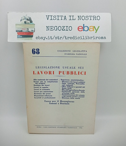 Legislazione usuale sui lavori - legislazione,