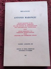 ANTONIO MARONGIU MELANGES - IST. di STORIA MEDIEVALE di PALERMO 1967