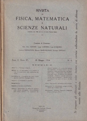 Rivista fisica matematica - fisica,,
