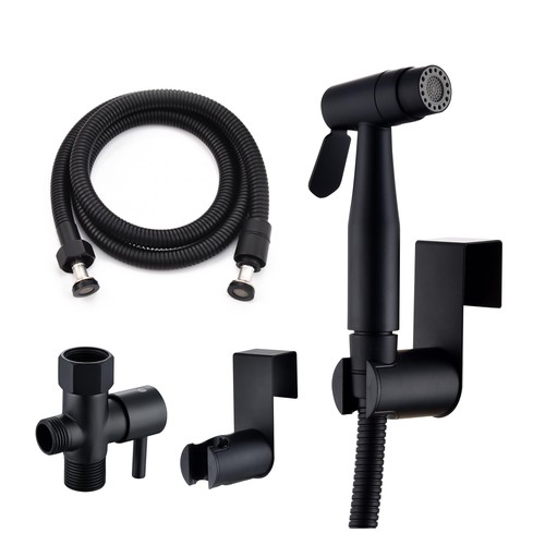 Matte black toilet bidet - toilet,